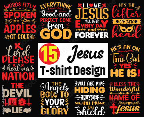 jesus t-shirt design bundle, aparel design, typography, print, vector, t-shirt design bundle.