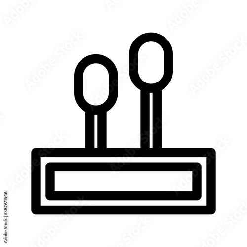 Fototapeta Naklejka Na Ścianę i Meble -  matchstick icon or logo isolated sign symbol vector illustration - high-quality black style vector icons
