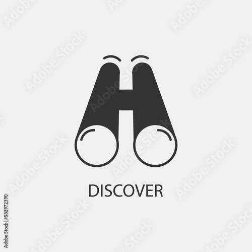discover vector icon illustration sign