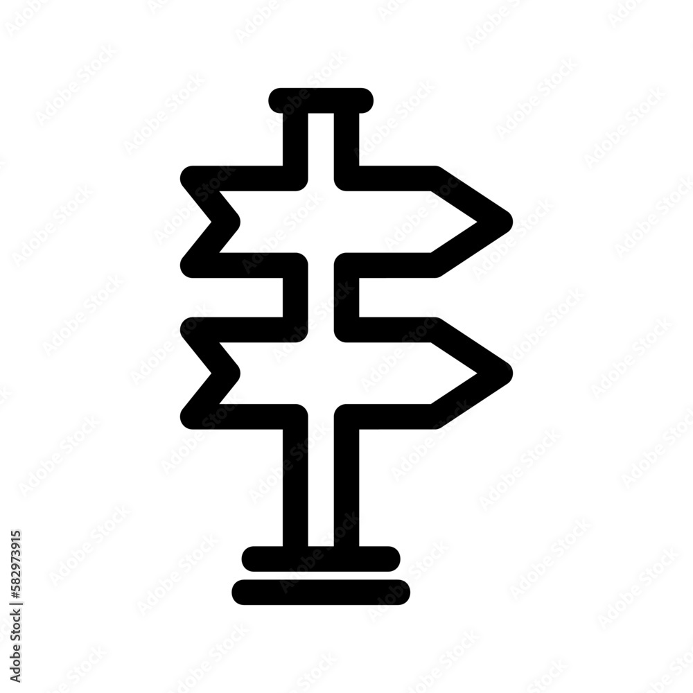Obraz premium signpost icon or logo isolated sign symbol vector illustration - high-quality black style vector icons