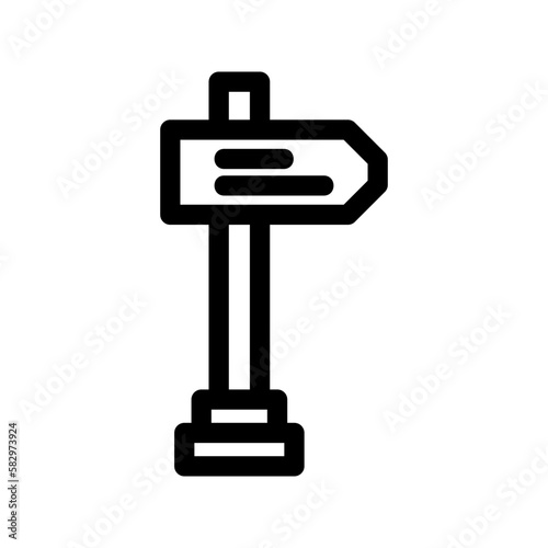 signpost icon or logo isolated sign symbol vector illustration - high-quality black style vector icons 