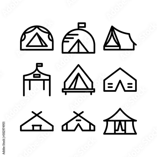 tent icon or logo isolated sign symbol vector illustration - high-quality black style vector icons 