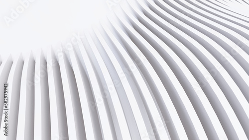 Wallpaper Mural Abstract Curved Shapes. White Circular Background. Torontodigital.ca