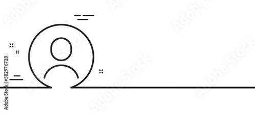 Headshot line icon. Avatar placeholder sign. User profile symbol. Minimal line illustration background. Headshot line icon pattern banner. White web template concept. Vector