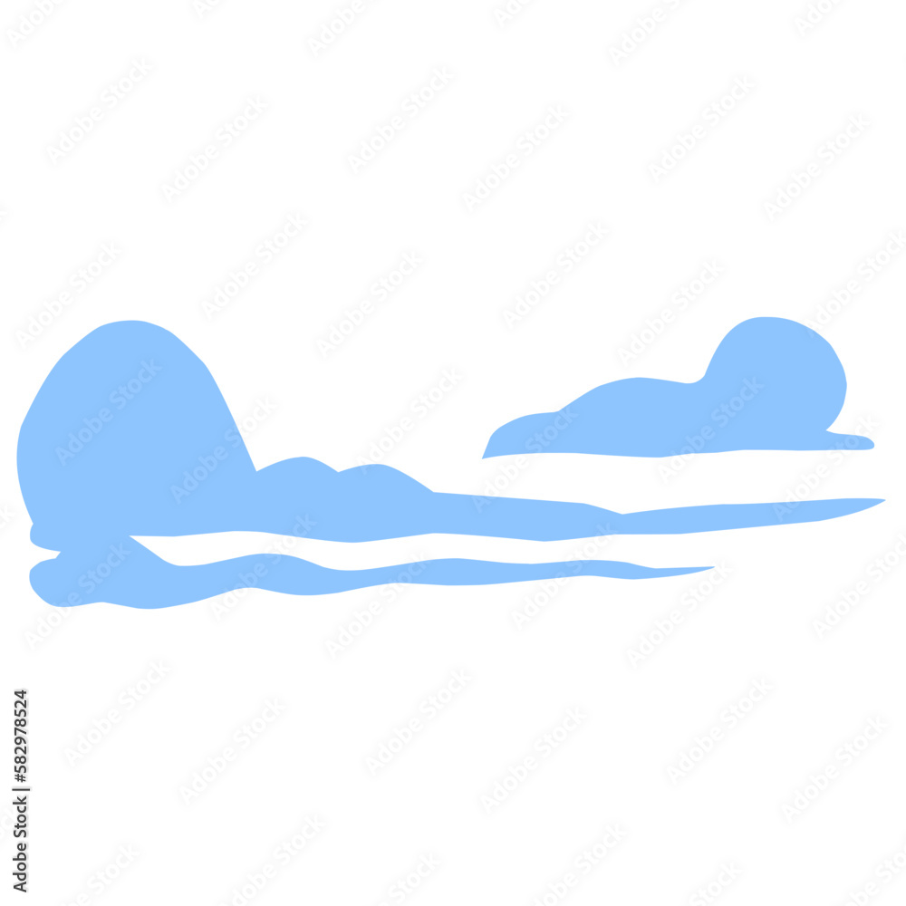 Naklejka premium Cloud flat design illustration