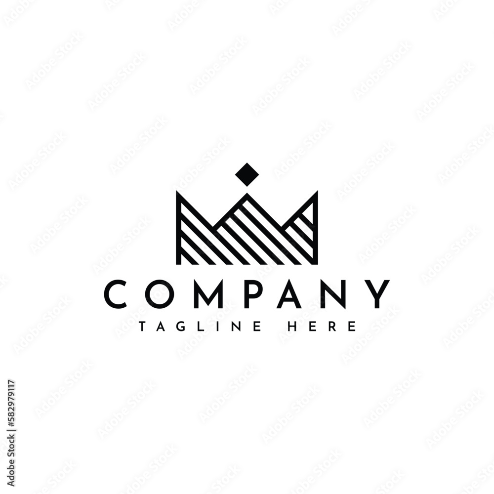 Fototapeta premium luxury crown king queen logo design