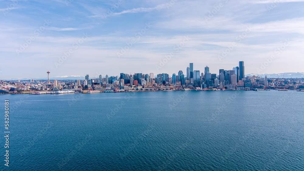 Fototapeta premium Seattle Skyline & Elliot Bay