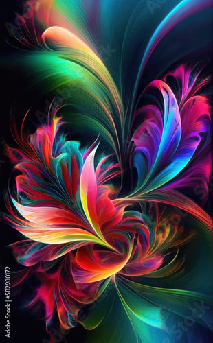 Beautiful abstract exotic flowers