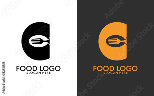 Initial Letter C Food Logo, food logo vector