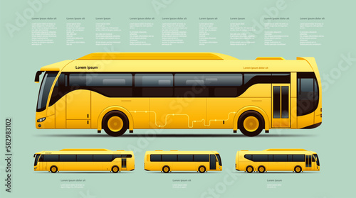 city bus vehicle modern public transport urban and countryside traffic comfortable moving concept