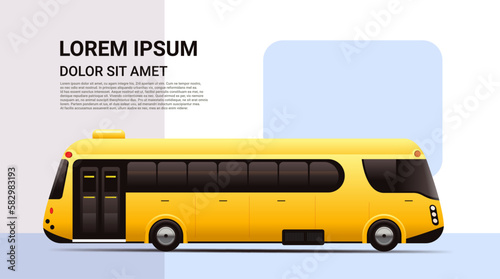 city bus vehicle modern public transport urban and countryside traffic comfortable moving concept