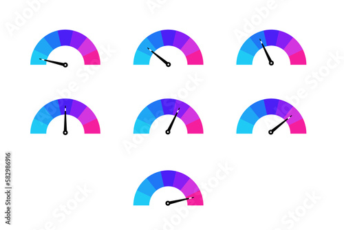Colorful meter isolated vector illustration