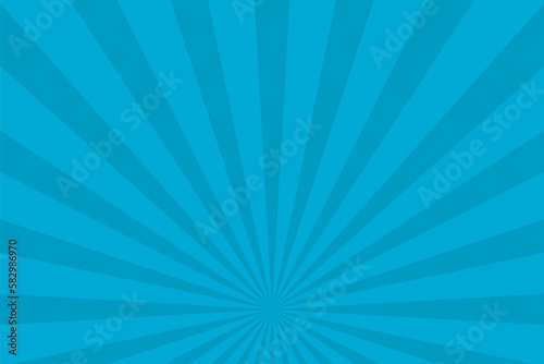 Radial beam sunburst pattern in blue