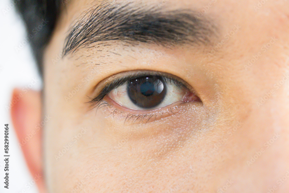 Fototapeta premium Close-Up Portrait Of Man With Brown Eyes