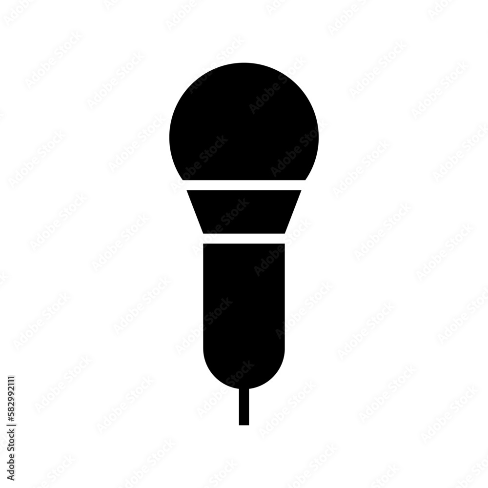 mic icon or logo isolated sign symbol vector illustration - high quality black style vector icons
