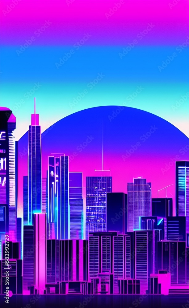 city skyline at night background