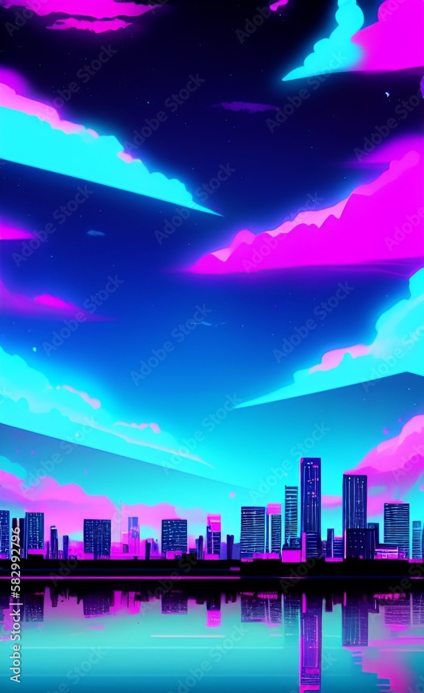 city at night background