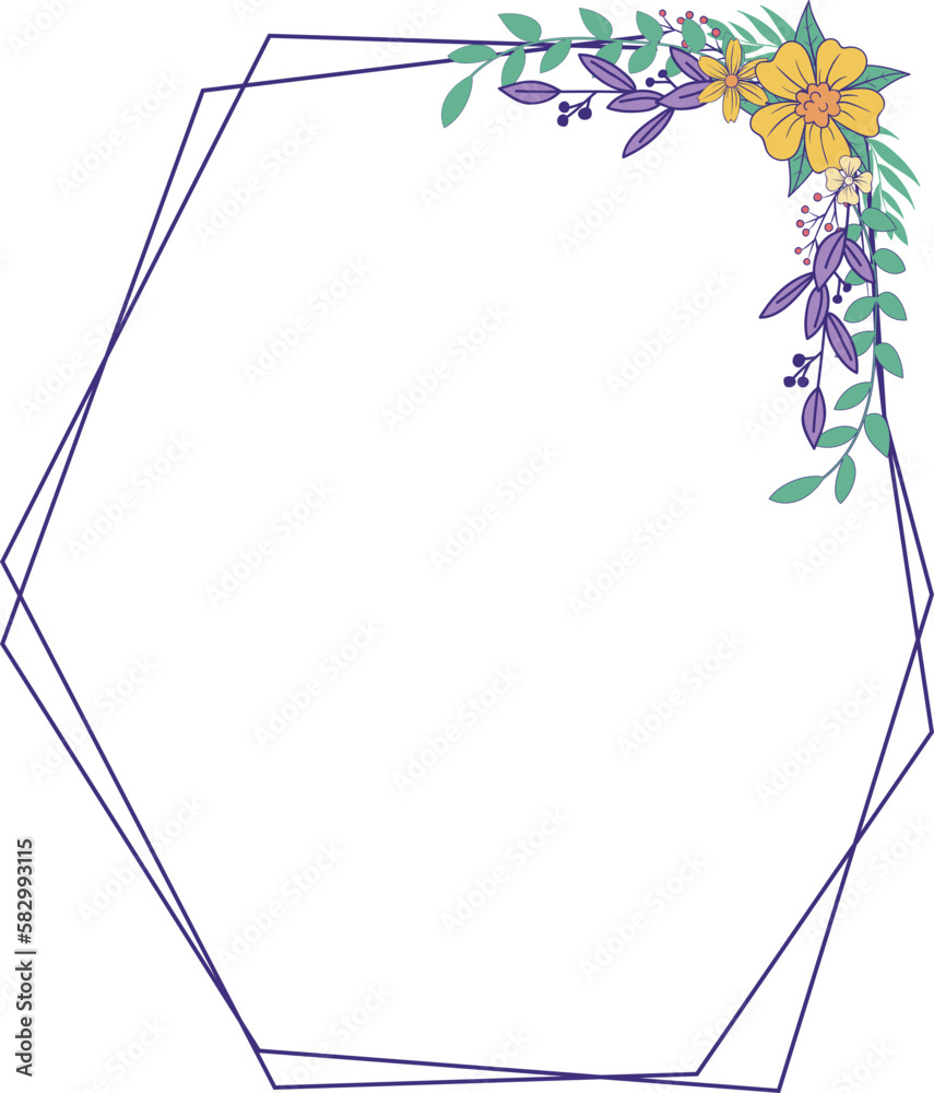 Obraz premium Floral Frame Illustration