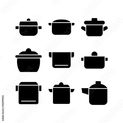 pot icon or logo isolated sign symbol vector illustration - high quality black style vector icons  © Zahroe