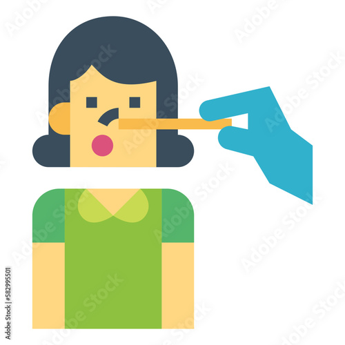 pcr test flat icon style