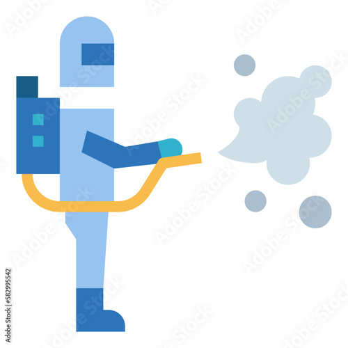 disinfectant flat icon style
