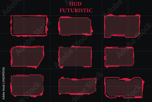 futuristic vector hud interface screen design digital callouts titles hud- ui gui futuristic user