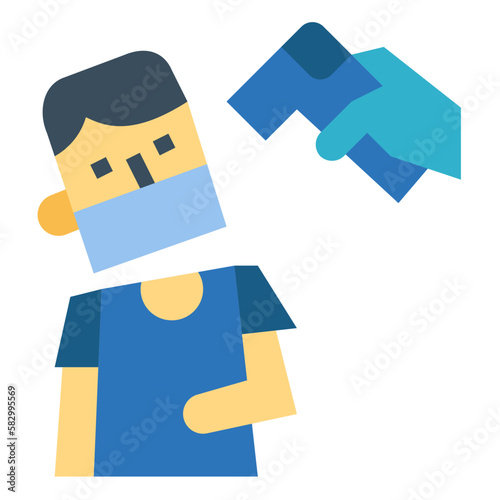 temperature check flat icon style