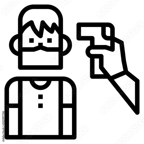 temperature check line icon style