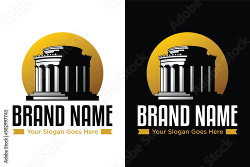 modern simple George Rogers Clark Memorial illustration logo design