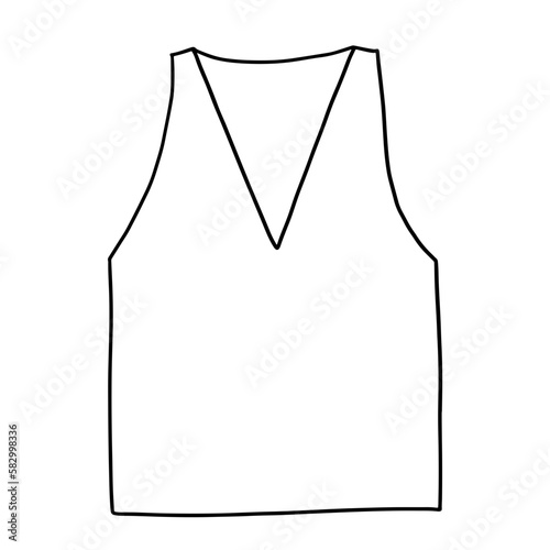 sleeveless shirt hand drawn