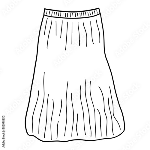 skirt hand drawn