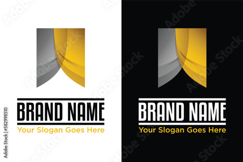modern simple theatrical cinema curtain illustration logo design