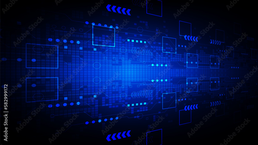 technology background with hi-tech digital data technology background with hi-tech digital data
