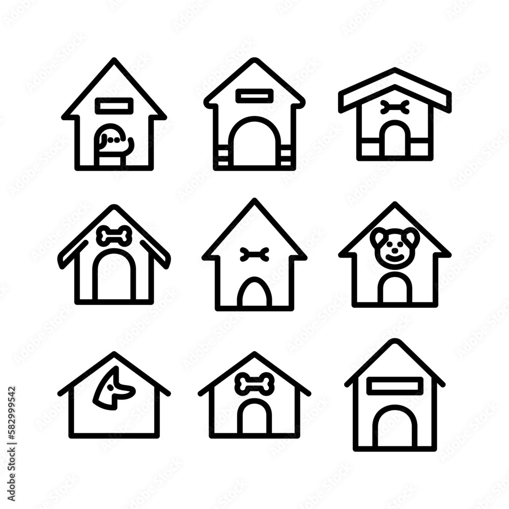 dog house icon or logo isolated sign symbol vector illustration - high quality black style vector icons
