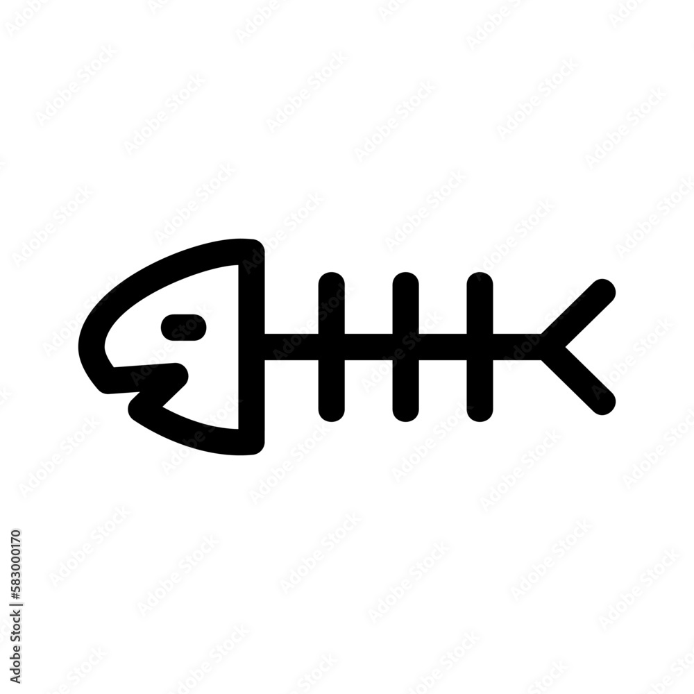 fishbone icon or logo isolated sign symbol vector illustration - high quality black style vector icons
