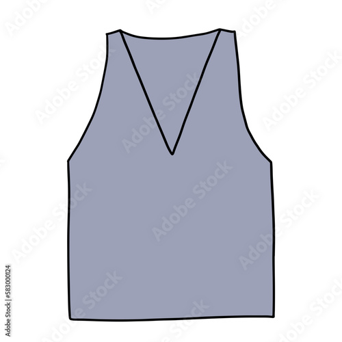 sleeveless shirt hand drawn