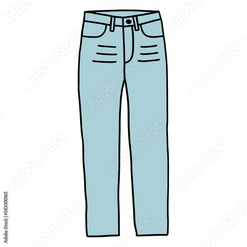 jean pants doodle hand drawn