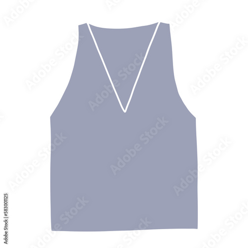 sleeveless shirt hand drawn