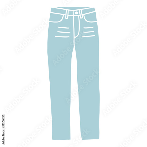 jean pants doodle hand drawn