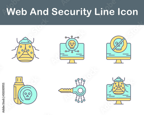 Web And Security Vector Icon Set