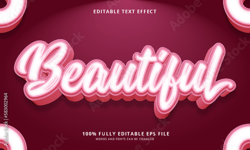 Beautiful text style editable text effect