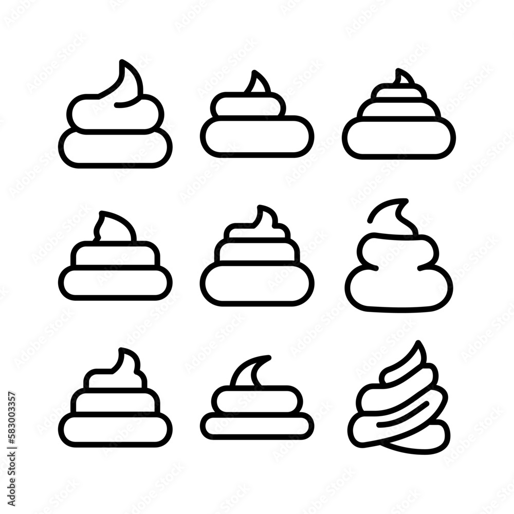 poop icon or logo isolated sign symbol vector illustration - high quality black style vector icons
