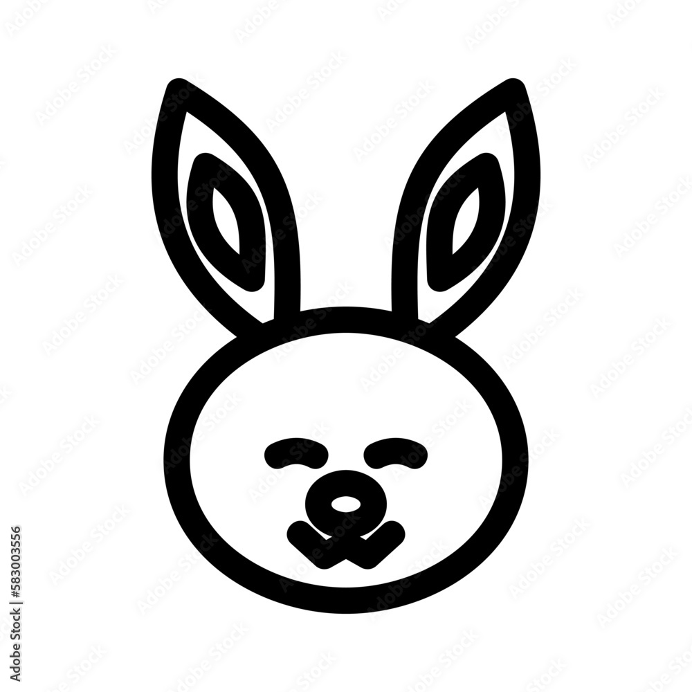 rabbit icon or logo isolated sign symbol vector illustration - high quality black style vector icons
