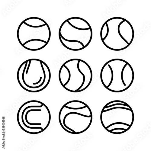 tennis ball icon or logo isolated sign symbol vector illustration - high quality black style vector icons 