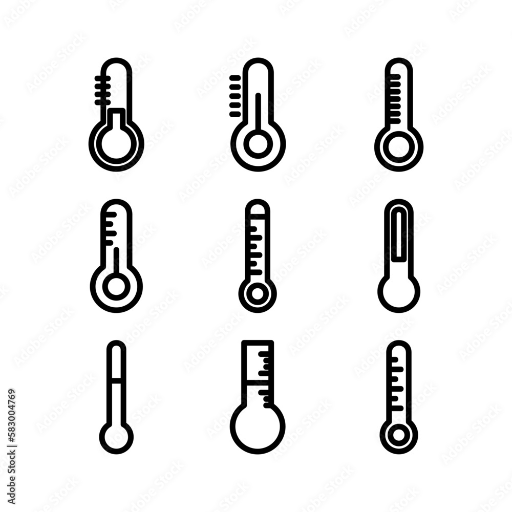 thermometer icon or logo isolated sign symbol vector illustration - high quality black style vector icons
