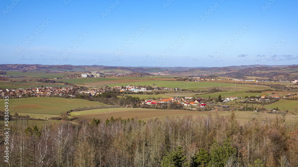 View from the lookout tower on Pekelný kopec
Winter landscape in the Trebic region