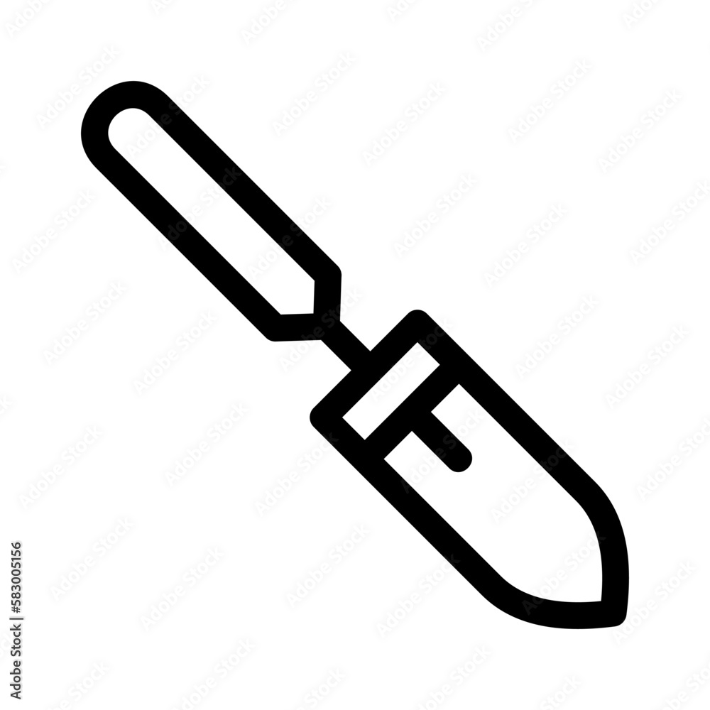 trowel icon or logo isolated sign symbol vector illustration - high quality black style vector icons
