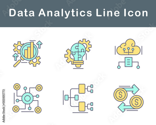 Data Analytics Vector Icon Set