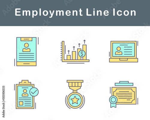Employment Vector Icon Set