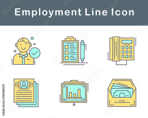 Employment Vector Icon Set